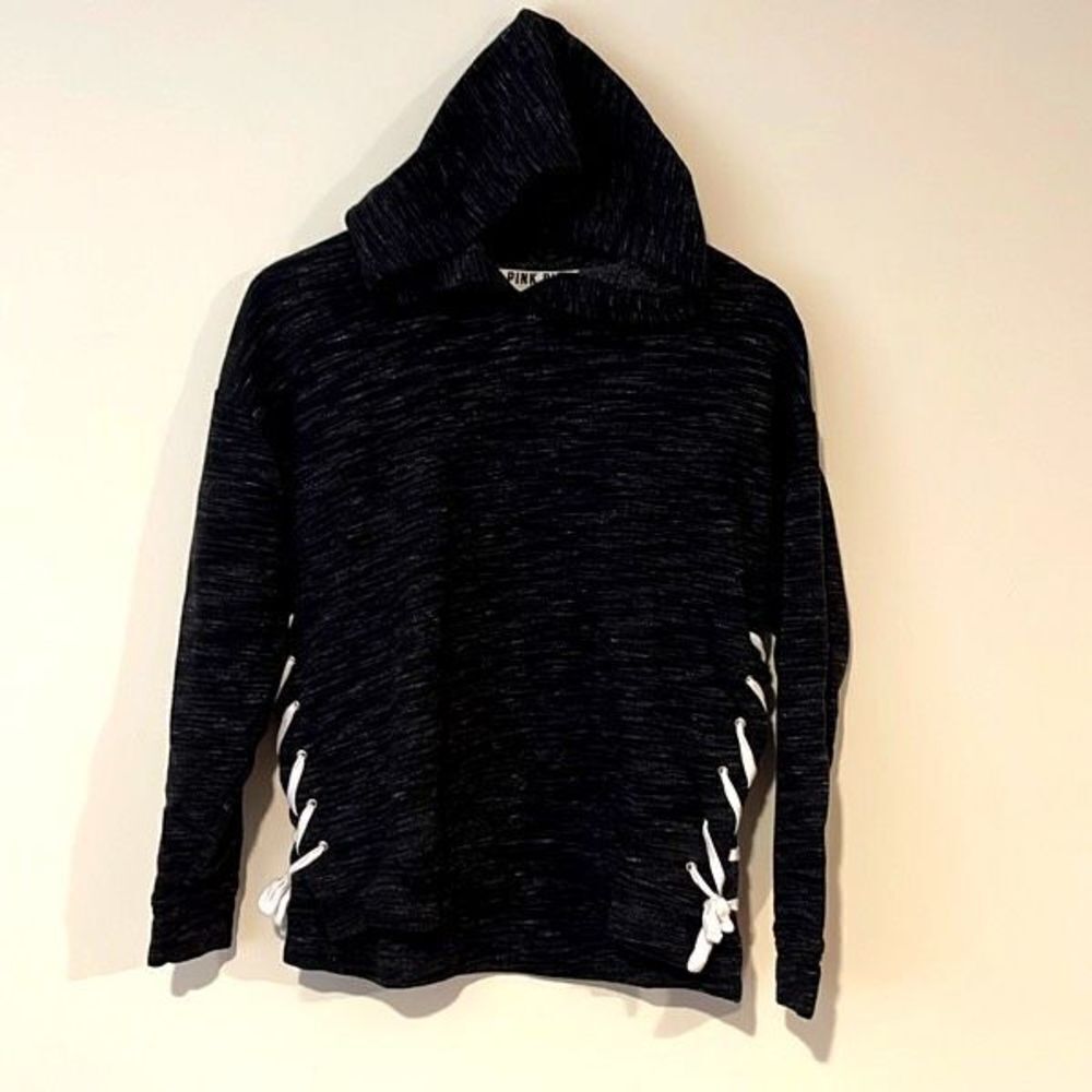PINK Pullover Sweatshirt. Size XS Black Hoodie
